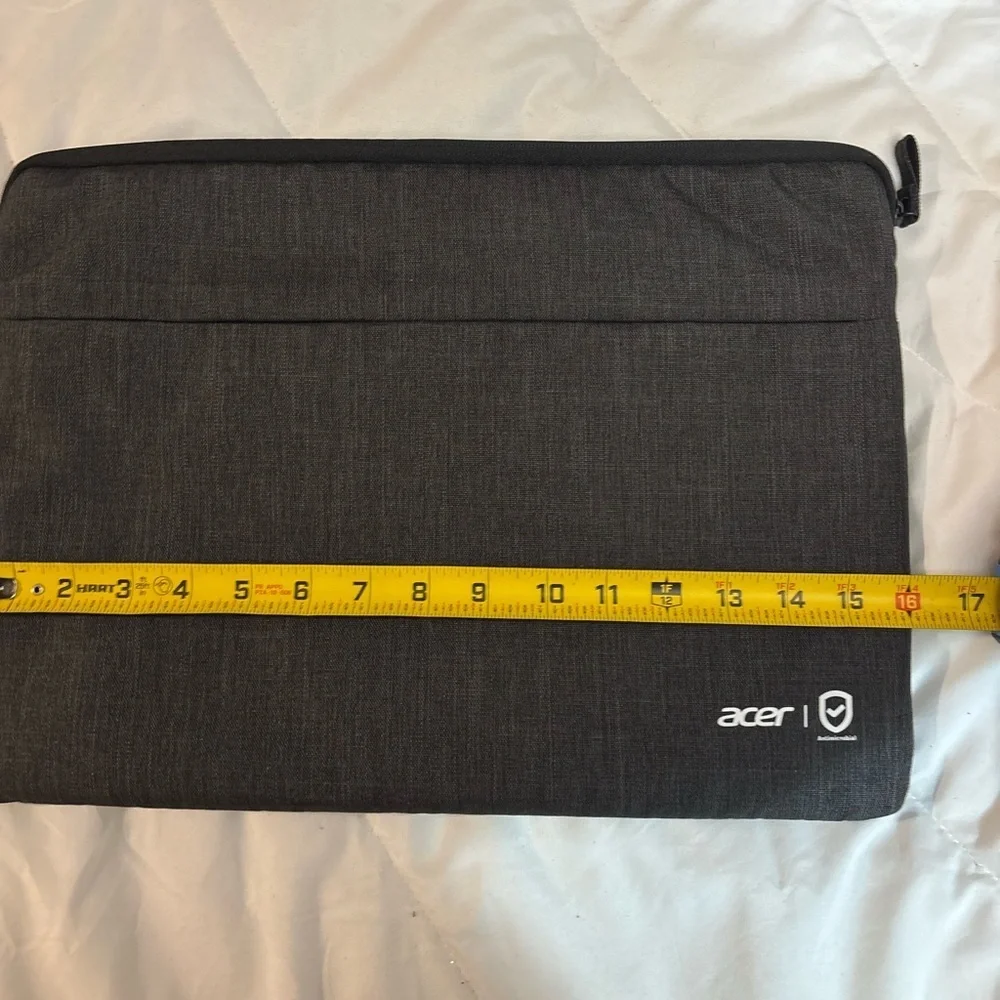 ACER Laptop Sleeve Gray Color Padded Zippered Carrying Bag 15